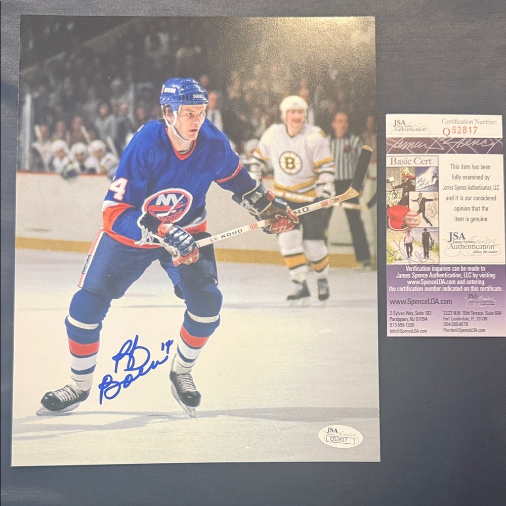 Bob Bourne Autographed New York Islanders 8x10 Photo - JSA Authentication